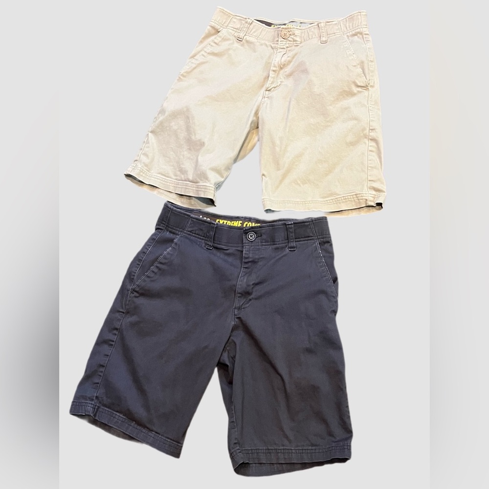 Lee Men's Flat Front Shorts - Black and Tan Both Pairs - Picture 1 of 5